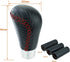 Lunsom Leather Shifter Knob R Style Shift Stick Handle Head Car Gear Lever Accessory for Most Manual Transmission Vehicle (Black)...