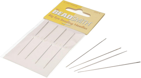 The Beadsmith Big Eye Beading Needles, 2.125 inches, 4 per card, Sharp Points, Use for General Sewing, Weaving and Embroidery, Very Easy to Thread...