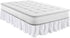 Legacy Decor Bed Skirt Dust Ruffle with Pom-Pom Fringe 100% Brushed Microfiber with 14” Drop Twin - Full Beige Color...