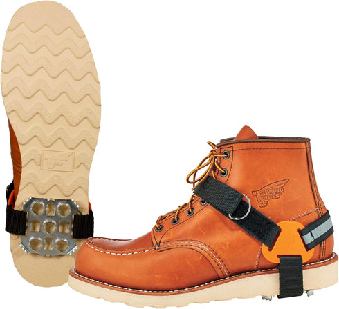 Ergodyne TREX 6315 Strap-On Heel Traction Cleat Grips Ice and Snow, Easily Attaches Over Heel of Shoe/Boot with Steel Plate to Provide Anti-Slip S...