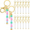 12 Pcs Beadable Keychain Bars Metal Bead Keychain DIY Blank Keychain Supplies for Crafts Jewelry Making(Gold)...