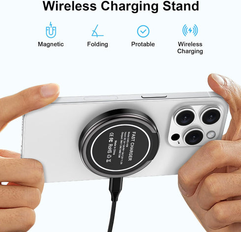 Android Wireless Charger Magnetic Fast Charging Stations Pad Car Phone Charger for iPhone 15 14 13 12,Google Pixel 8 Pro 7 Samsung Wireless Charge...