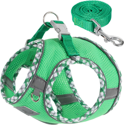 Dog Harness and Leash Set, No Pull Pet Harness for Small Dogs Easy Walking,Soft Breathable Small Dog Harness,Adjustable Reflective Step in Vest Ha...