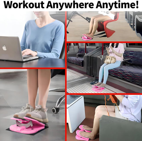 Mini Foldable Leg Exerciser Portable Foot Pedal Exercise Machine Under Desk Stepper Exercising Leg Muscles Physical Therapy Leg Exercise Relieves ...