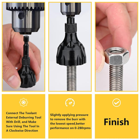 Deburring External Chamfer Tool,with Tungsten Carbide Blade, External Chamfer Drill Bit Deburring Tool ?Fits 1/8" to 3/4"....