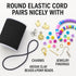 Mandala Crafts 1mm Elastic Cord Stretchy String for Bracelets, Necklaces, Jewelry Making, Beading, Masks; 109 Yards Black...