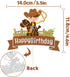 Glitter Cowboy Happy Birthday Cake Topper,Wild West Cowboy Cake Decor, Western Themed Party Decorations for Boys Girls and Kids Birthday or Baby S...
