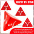 72 Pcs Red D4 Dice Bulk Cone Transparent 4 Sided Dice 0.8 Inch Clear Red Dice Polyhedral Tiny Dice Mini Dice Set Role Playing Dice for Party Table...