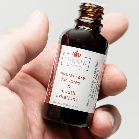 Punkin Butt Oral Care 1 oz Glass Bottle. Chamomile, Clove, Peppermint. Natural, Safe, Effective; Cruelty-Free, Vegan, use as Often as Needed....
