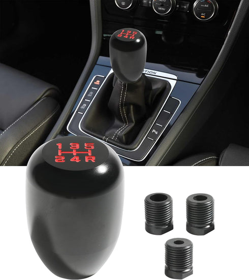 Gear Shift Knob,5 Speed Manual Gearbox Shift Knob,Car Modification Manual Knob Gear Shift Head Shifter,M12x1.25 Screw On Aluminum,Manual Gear Shif...