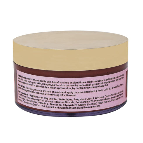 Red Moroccan Clay Face Pack | Skin Firming | Natural Skincare Tightens Skin for Healthier Complexion -250 Grams...