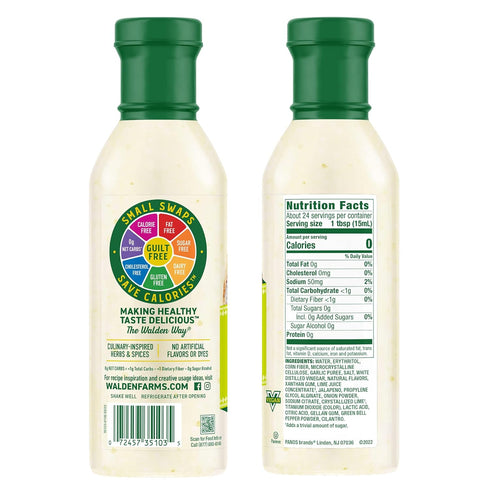Walden Farms Lime Crema Street Taco Sauce 12oz. Bottle (2 Pack) Creamy & Flavorful, Vegan, Paleo & Keto Friendly, Non-Dairy Milk Substitute, Perfe...