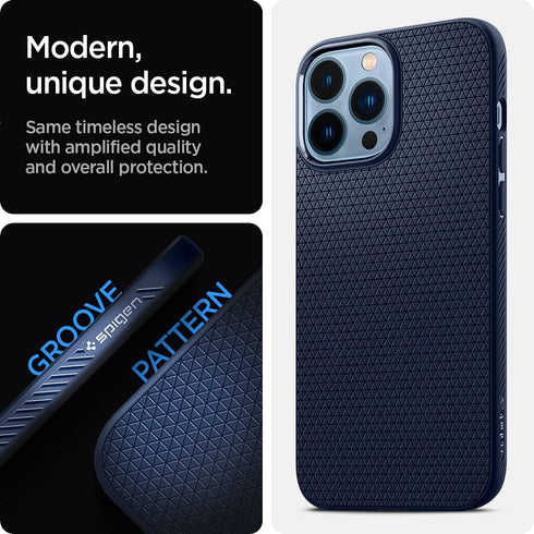 Spigen Liquid Air Designed for iPhone 13 Pro Case (2021) - Navy Blue...
