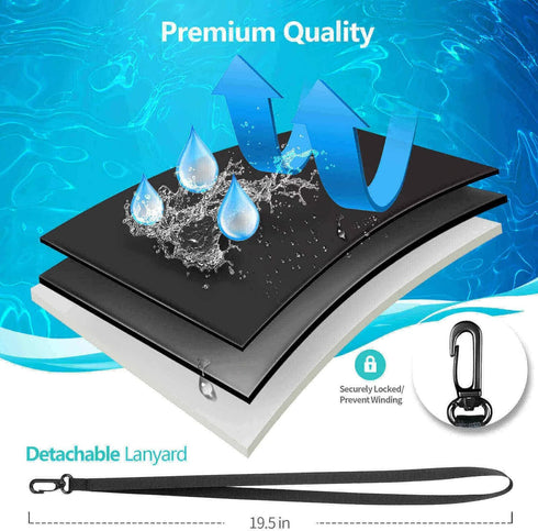 newppon Waterproof Cell Phone Pouch : 3 Pack Underwater Dry Bag Case Lanyard - Water Proof Clear Holder Protector for iPhone 15 14 13 Pro Max Plus...
