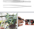 2 PCS 5 Inch Stainless Steel Tweezers, with Straight Round Blunt Serrated Tip, 0.07 Inch Thickness Stainless Steel, Multipurpose Daily Garden Home...