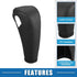 Car Shift Boot Cover Gear Knob Shifter Boot for Chevy Sonic 2012-2020 Faux Leather Black Black Stitches...
