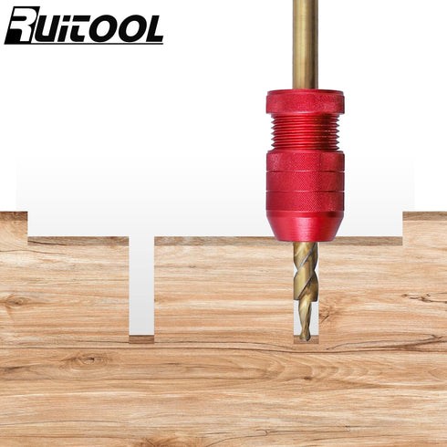 Ruitool Drill Depth Stop for Drill Bits,Adjustable Drill Stop Applicable Size Range 5/64"-3/16",15/64"-7/16",Aluminum Drill Bit Stop Collar Set fo...