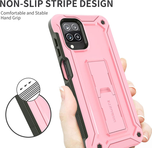 URBANITE Case for Samsung Galaxy A12 with Built-in Screen Protector, Dual Layer Shockproof Protective Phone Case, Military Grade Heavy Duty Cover ...