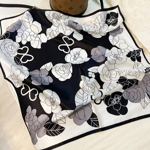MEISEE 100% Pure Mulberry Silk Scarf 21" Square Scarf Neckerchief Headscarf Breathable Lightweight for Women Gift Packed...