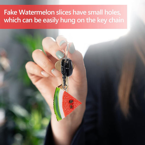 Yaomiao Fake Watermelon Simulation Watermelon Slices Artificial Fruit Slice Realistic Lifelike Fake Fruits Plastic Decor for Photography Props...