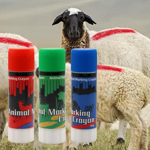 Livestock Marker Crayon,Livestock Maker for Pig,Cow,Goat(3 Pack,Red, Blue, Green) (3)...