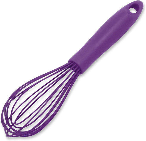 Chef Craft Premium Silicone Wire Cooking Whisk, 10.5 Inch, Purple...