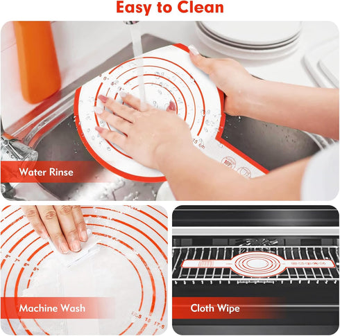 Silicone Bread Sling Set for Dutch Oven, Non-Stick, Heat Resistant, and Reusable - Includes 2 Long-Handled Baking Mats for Effortless Sourdough Br...