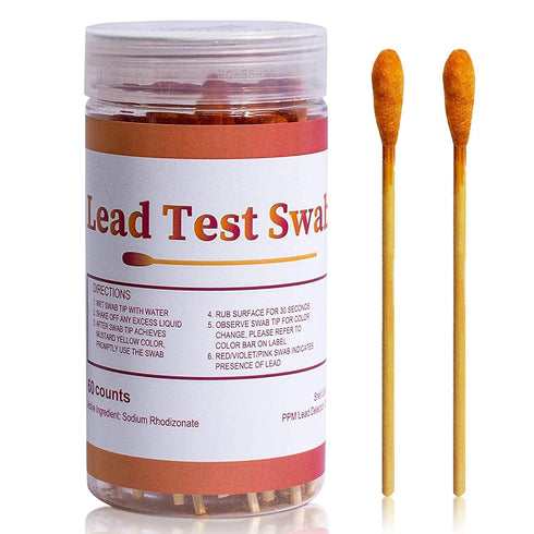 Lead Test Kit with 60 Pcs Lead Testing Swabs - Suitable for All Painted Surfaces, Dishes Toy Jewelry Metal Ceramics Wood - Rapid Test Results in 3...