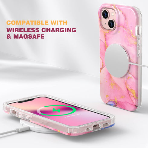 Diaclara Designed for iPhone 13 Case, Full Body Rugged Case with Built-in Touch Sensitive Anti-Scratch Screen Protector, Soft TPU Bumper Case for ...