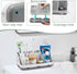 Marble Bathroom Countertop Organizer - Detachable 7 Slots Kids Electric Toothbrush and Toothpaste Holde Drainage for Bathroom Accessories Organiza...
