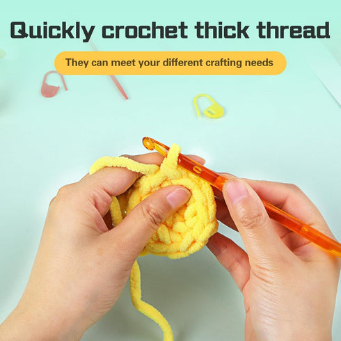7 mm Crochet Hook, Ergonomic Handle for Arthritic Hands, Colorful Transparent Crochet Hook for Beginners and Crocheting Yarn(7 mm)......
