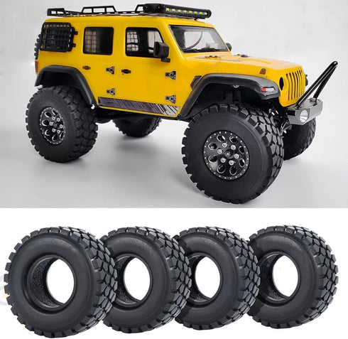 4pcs 1.0" Crawler Tires Micro Rubber Tires for SCX24 Gladiator Bronco C10 JLU Deadbolt B17 Axial 1/24 RC Crawler Car (54 mm)...