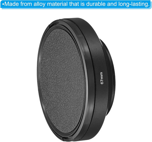 PATIKIL 67mm Lens Hood, Wide Angle Matte Surface Anti-reflective Inside Hood with Cap and Cleaning Cloth for Camera Lens, Black for Nikon, for Fuj...