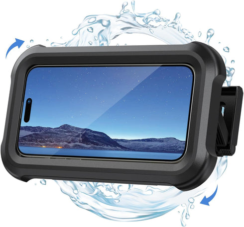 Lamicall Shower Phone Holder Waterproof - 480° Rotatable Retractable Adjustable Shower Phone Case Holder, Bathroom Wall Phone Mount Stand Water Pr...