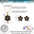 EVEVIC Dainty Flower Pendant Necklace Earrings for Women 14K Gold Plated Hypoallergenic Jewelry Sets...