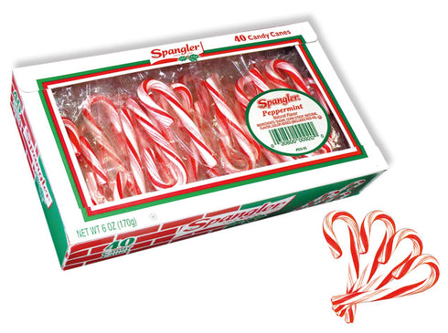 Spangler Mini Candy Canes, Peppermint R&W, 0.48 pounds, 40 ct...