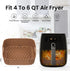 2 Pack Air Fryer Silicone Liners, Square Airfryer Liners, Silicone Air Fryer Liners Reusable for 4-6 QT, Air Fryer Accessories Replacement for Par...