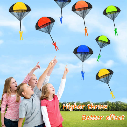 10 Pcs Parachute Toy,Tangle Free Throwing Parachute Toys,Outdoor Toss It Up Flying Toys for Kids,5 Colors...