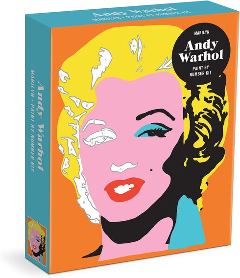 Galison Andy Warhol Marilyn Paint by Number Kit from Includes 1 Canvas (8.25” x 10.25” x 1.75”) and All Needed Supplies – DIY Art Kit with Stunnin...
