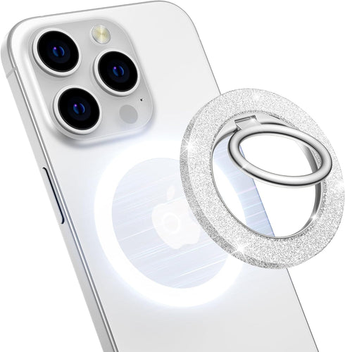 GVIEWIN Magnetic Phone Ring Holder, Compatible with MagSafe Phone Stand Finger Grip Adjustable Kickstand for iPhone 15 Pro Max/Pro/Plus/14/13/12 S...