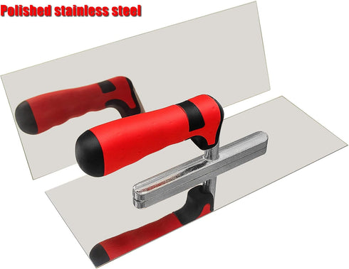 Stainless Steel Flat Finishing Trowel (11" x 4") Concrete Cement Drywall Plastering Tile Masonry Construction Hand Tools...
