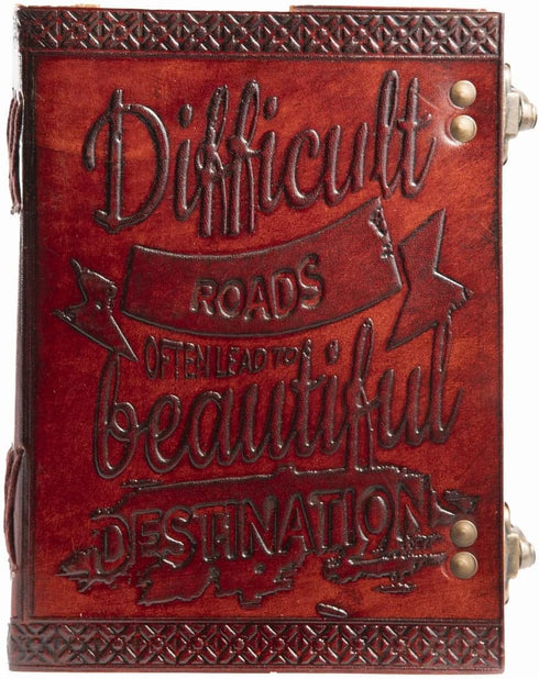 MONTEXOO Leather Journal Sketch book for Women Men - Motivational Journals for Writing 5 x 7 inches Unlined Paper 200 Pages Gift Quotes Vintage Br...