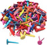 100 Pcs Brass Paper Fasteners, 8x17mm Plated Mini Brads for Scrapbooking Crafts DIY Projects (Multicolor)...