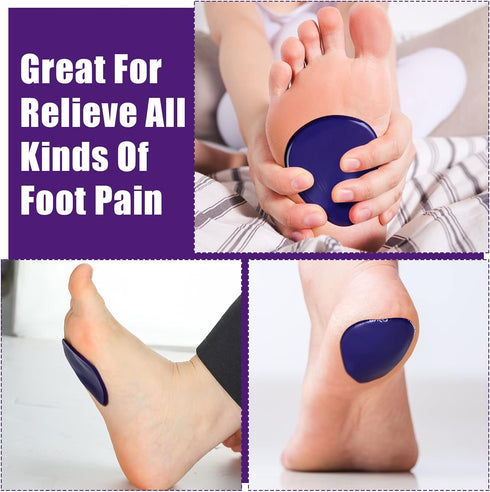 12 Pieces Metatarsal Pads Gel Ball of Foot Cushions Soft Pain Relief Forefoot Support Gel Foot Pads for Women Men Cushioning Foot Pain Plantar Fas...