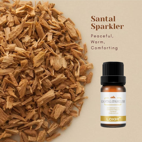 LOXIM Discovery Collection Essential Oil Set of 3 (Santal Sparkle, Rose Sugar, Citrus Pop) Fragrance Oils for Aromatherapy Diffuser, 100% Pure Nat...