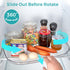 Lazy Susan Turntable Organizer for Refrigerator, 15.95'' Clear Rectangular Fridge Organizer Storage, Lazy Susan for Cabinet, Table, Pantry, Kitche...
