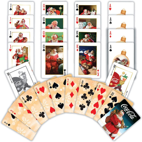 MasterPieces Family Games - Coca-Cola Vintage Santa Playing Cards - Officially Licensed Playing Card Deck for Adults, Kids, and Family...