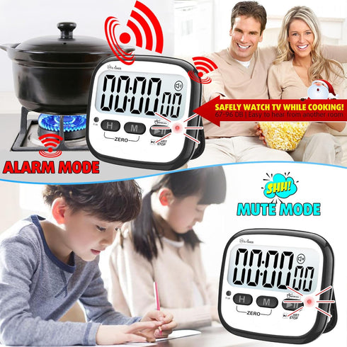 Digital Timer, Kitchen Timer for Cooking, Countdown Timer for Kids, Classroom Timer for Teacher, Egg Timer, Stop Watch Magnetic Timer for Exercise...