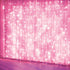 Curtain Lights, Pink Room Decor 8 Modes LED String Lights for Garden, Teen Girls' Room, Party, Window, Wall and Valentines Day Decor...