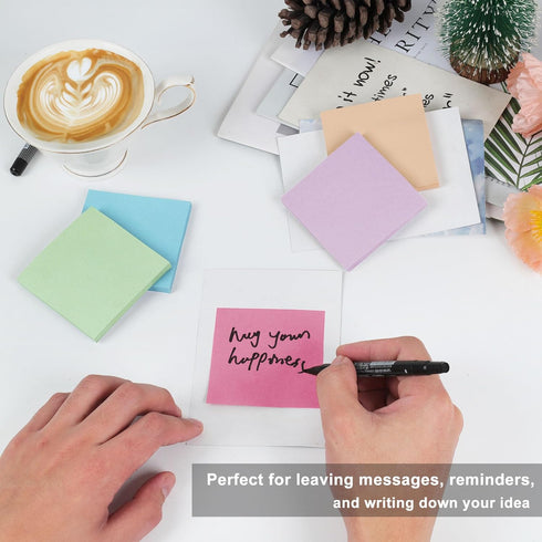 (16 Pack) Sticky Notes 3x3 in Post, Pastel Colors Sticky Note Pads, Recyclable, Sticky Notes Bulk, 3x3 Sticky Notes Easy to Post for Home, Office,...